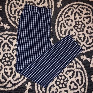 Cynthia Rowley Dress Pants in Blue Gingham